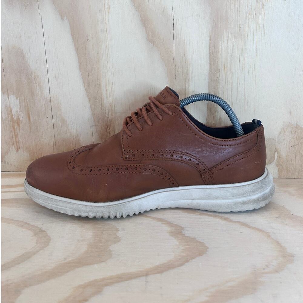Cole Haan - Grand + Wingtip - Oxfords Shoes - Brown - Men's - 9.5W - C36939 - Picture 4 of 10